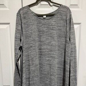Old Navy Heather Gray Long Sleeve Swing Dress XXL